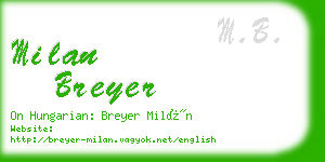milan breyer business card